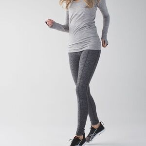 Lululemon Run: Turn Around Tight Heathered Black